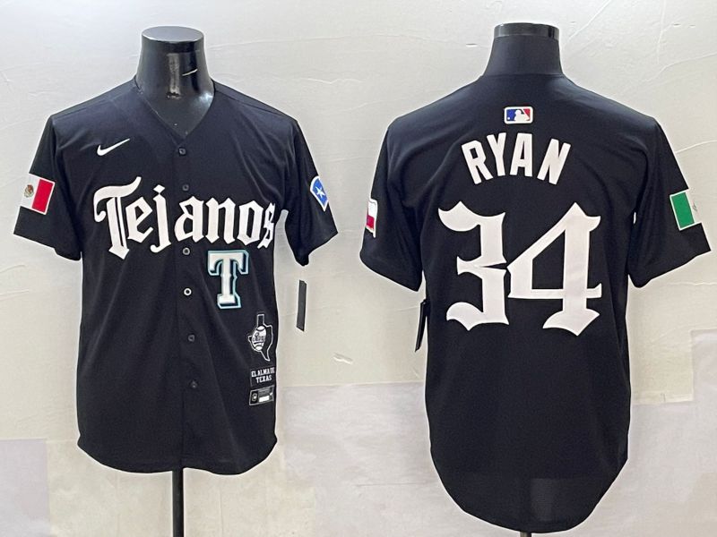 Men Texas Rangers #34 Ryan Black Five generations Joint Name 2025 Nike MLB Jersey style 7->texas rangers->MLB Jersey